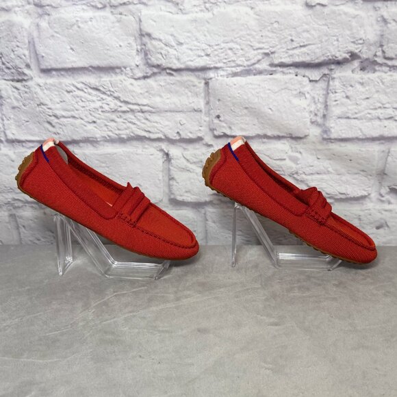 Rothy's The Driver in Red Clementine Loafers - Picture 1 of 6
